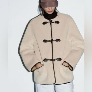 Zara Faux Fur Toggle Coat